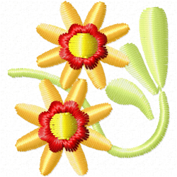 Flowers Embroidery Design 2